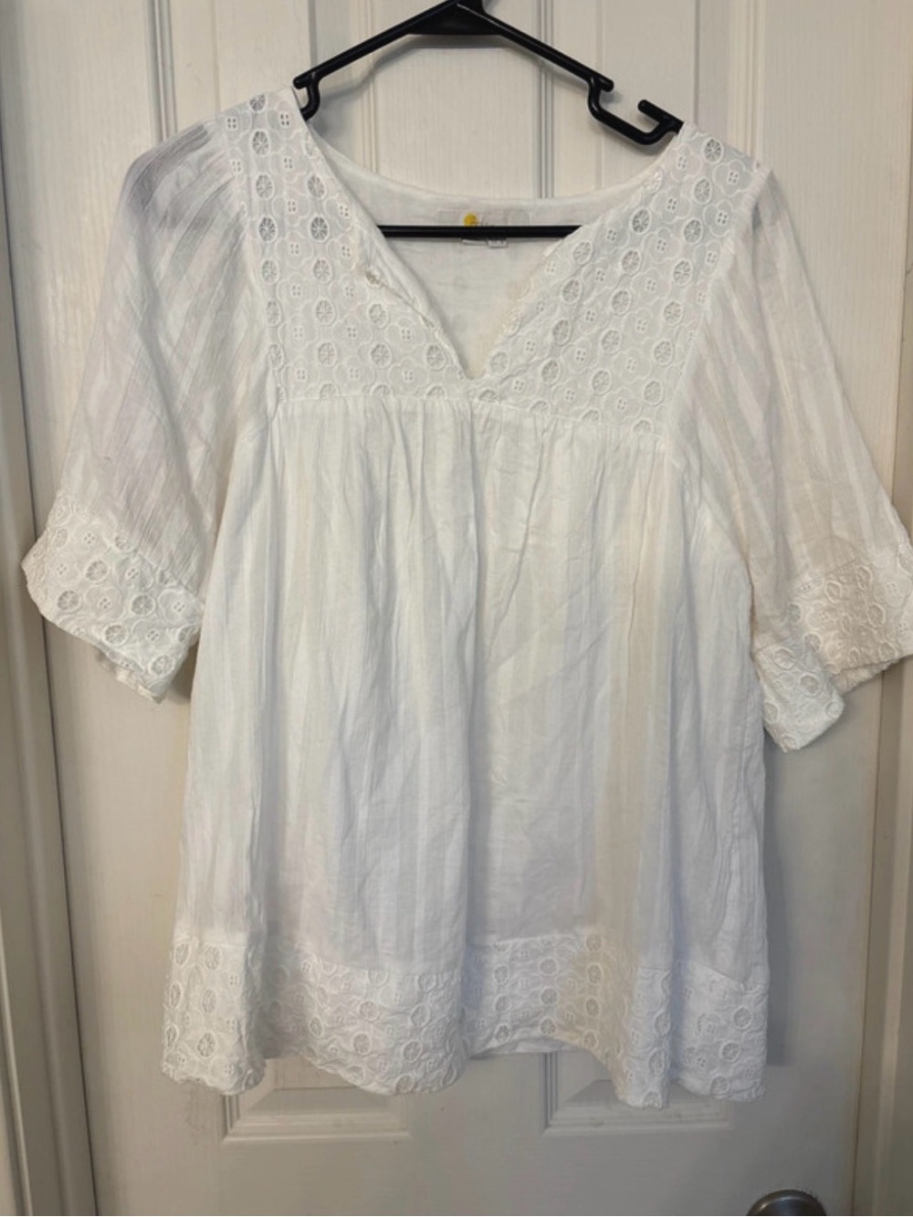 Cottagecore Boden white peasant blouse size 6